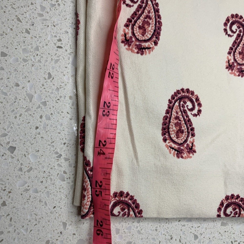 Ann Taylor LOFT Tan Red Paisley Cotton Blend Original Ankle Pants Size 4 - Picture 7 of 7